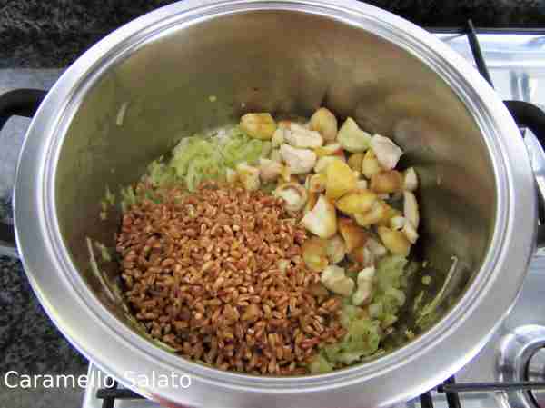 Ricetta zuppa di farro castagne e funghi