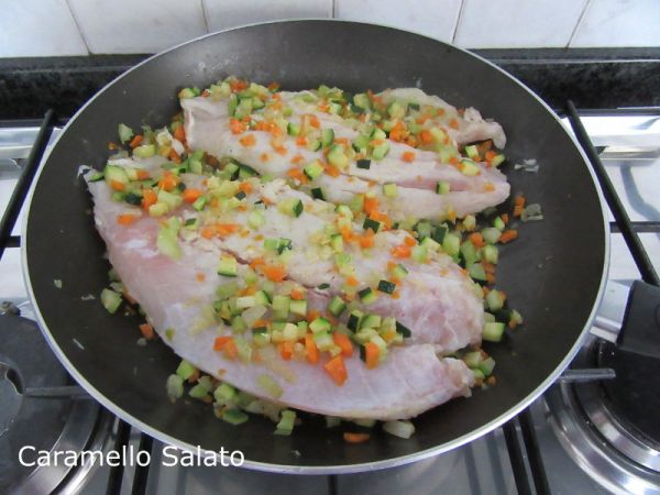 Ricetta pesce persico con verdure