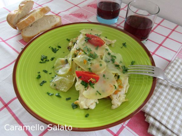 Ricetta pesce persico con verdure